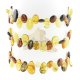 Mix drop shaped amber bracelet